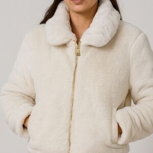 Elegant Cream Teddy Jacket